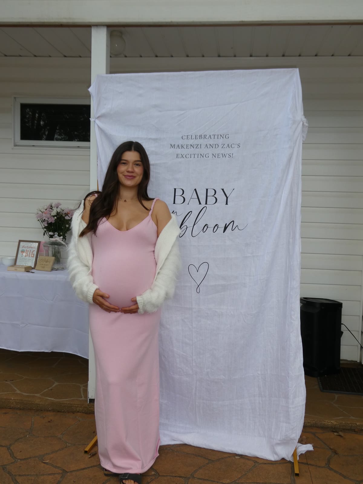 Custom printed signage for a baby shower